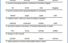 Grade 4 Vocabulary Worksheet Words And Their Meanings Vocabulary