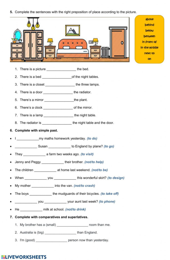 Grammar Review Worksheet Language Worksheets