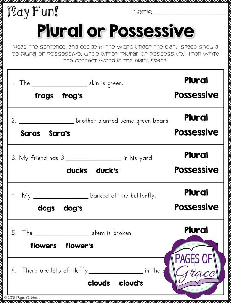 Grammar Worksheet For May 2nd 3rd Grade Distance Learning