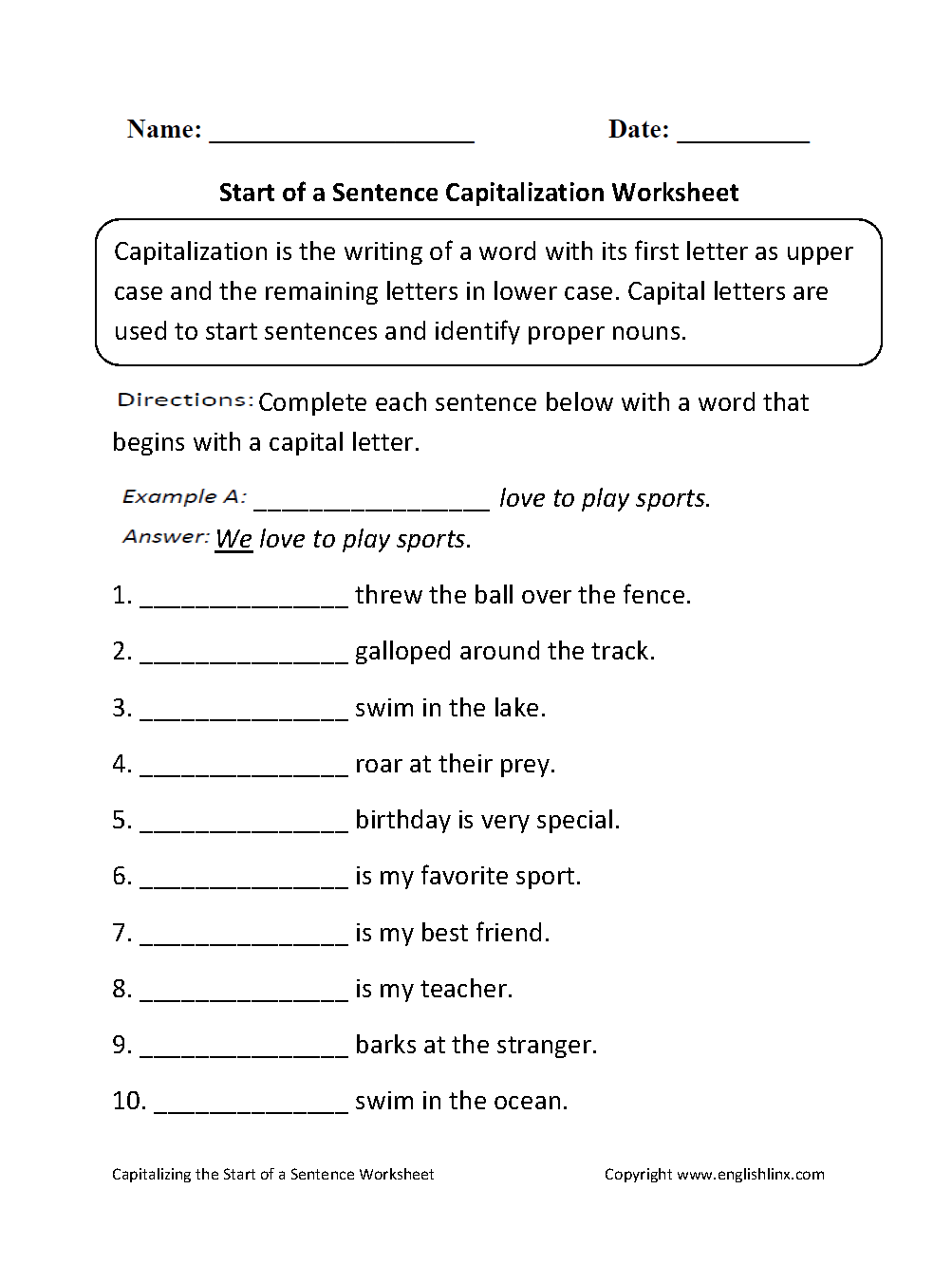 Grammar Worksheets Grammar Mechanics Worksheets