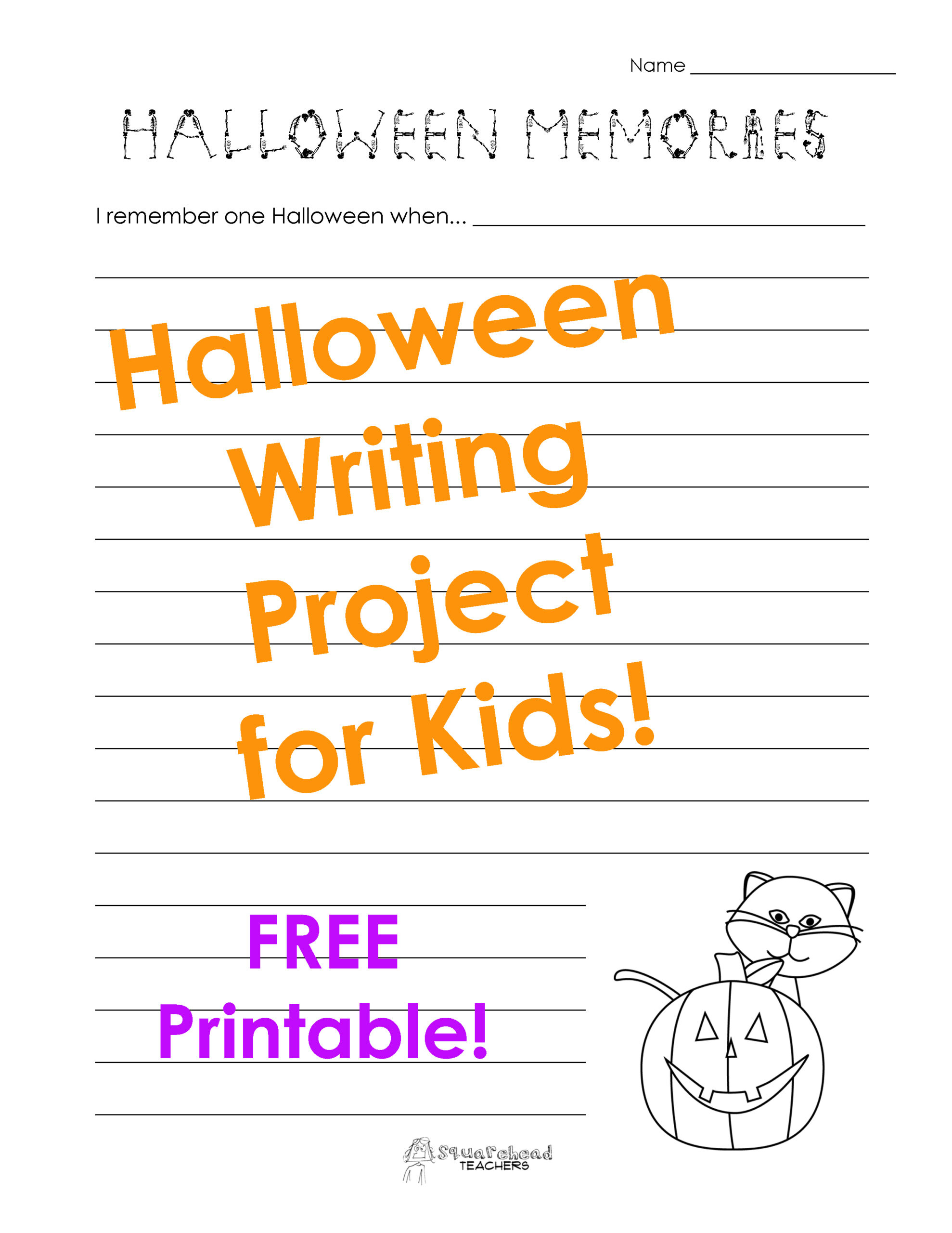 Halloween Language Arts Worksheets For Middle School
