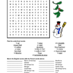 Hard Christmas Word Search Worksheets French Christmas Wordsearch