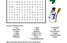 Hard Christmas Word Search Worksheets French Christmas Wordsearch