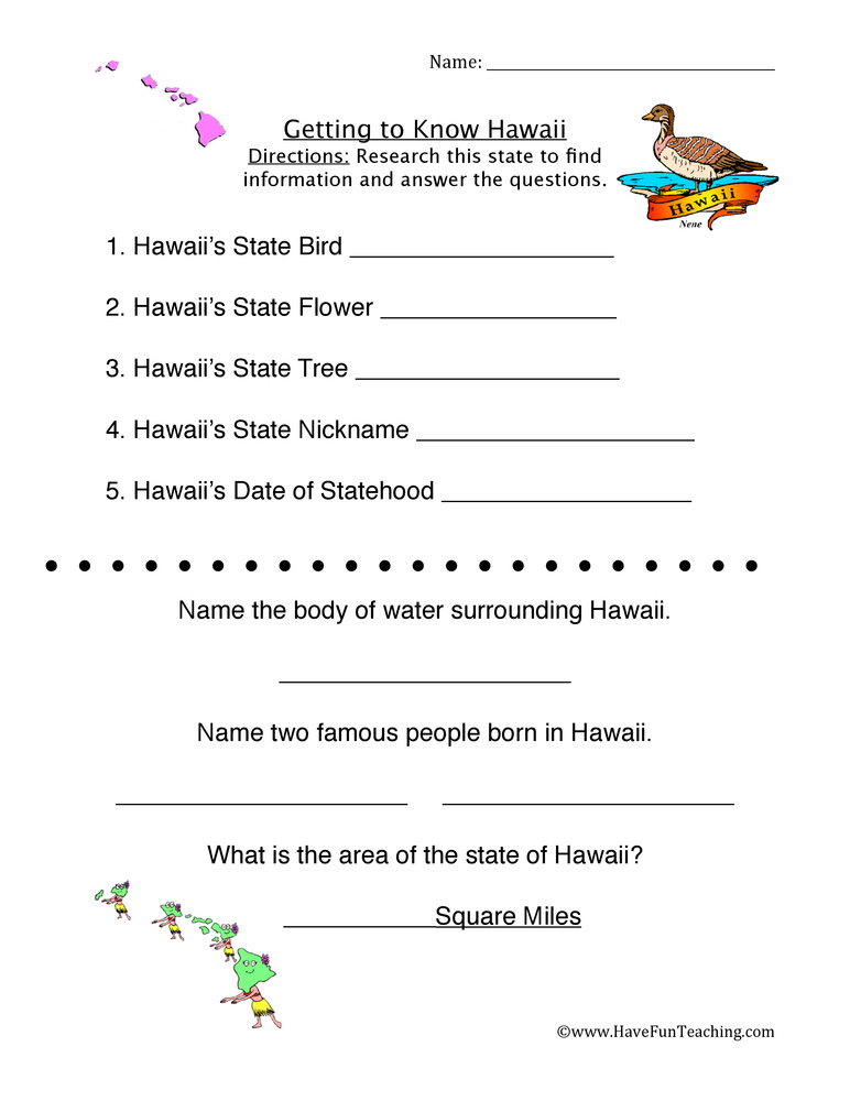 Hawaii Worksheets For Kids Volcano Fun Facts Worksheets 