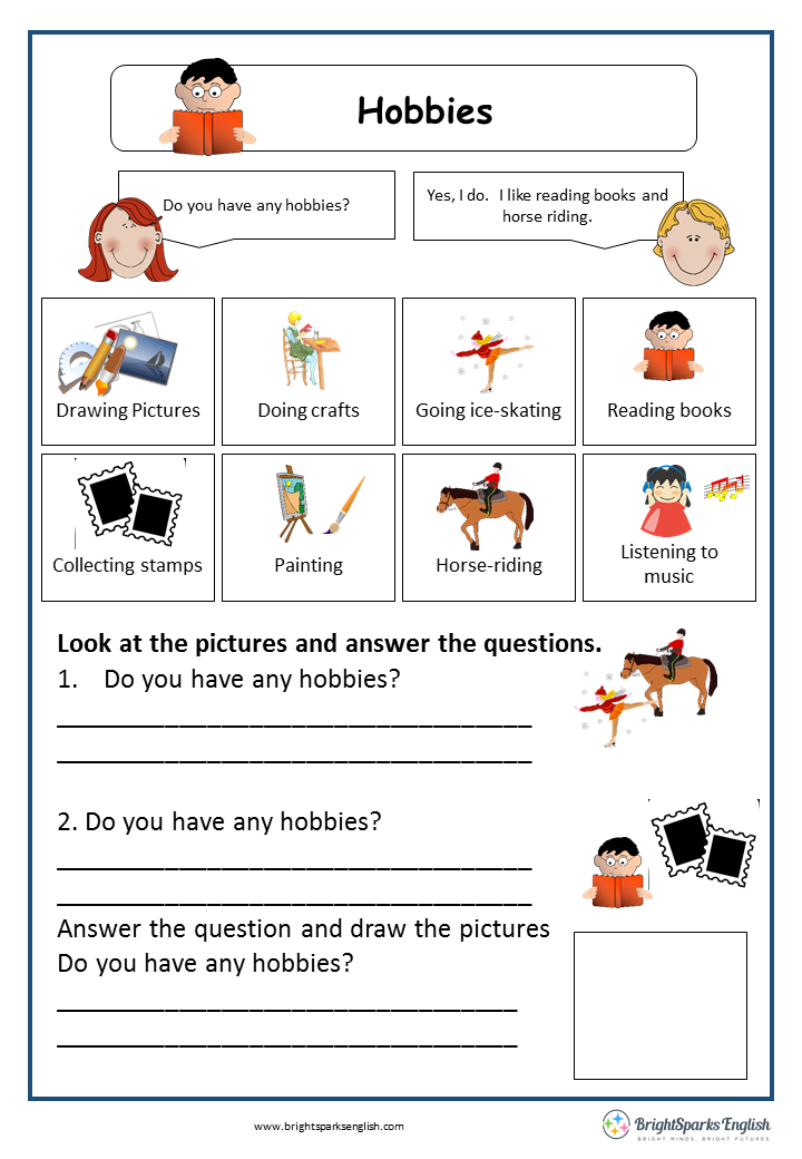 Hobbies English Language Worksheet English Treasure Trove