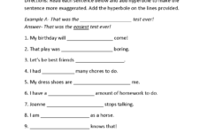 Hyperbole Figurative Language Worksheets Language Worksheets