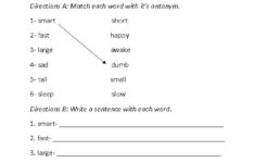 Image Result For 4th Grade Language Arts Worksheets Free Synonym