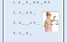 In The Courtroom Interactive Worksheet