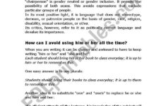 Inclusive Language ESL Worksheet By Garage