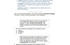 Interpreting Figurative Language Worksheet