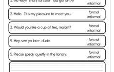 Is It Formal Or Informal Worksheet Have Fun Teaching