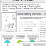 It S Raining Idioms A Figurative Language Activity Language Therapy