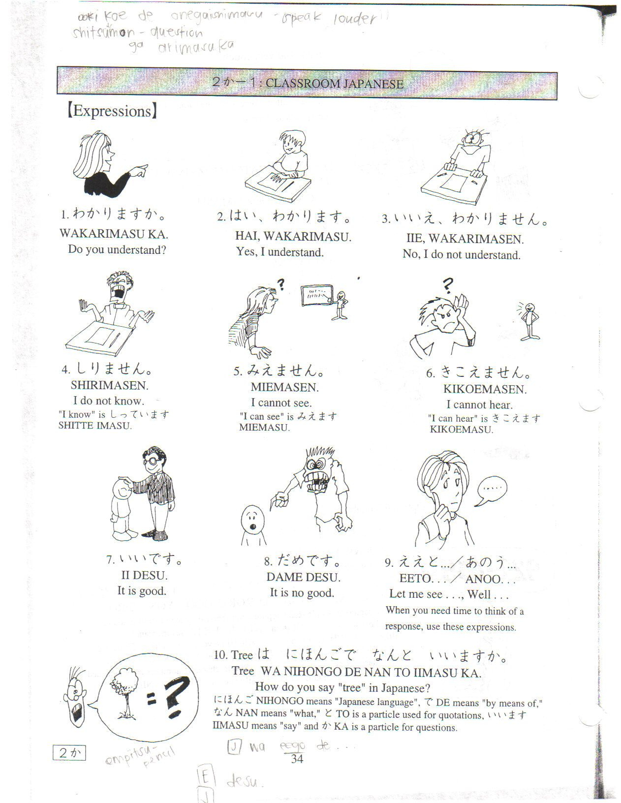 Japanese Worksheet learnjapanese Http www uniquelanguages 