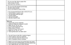 Katy Perry Lyrics For Figurative Language Worksheet