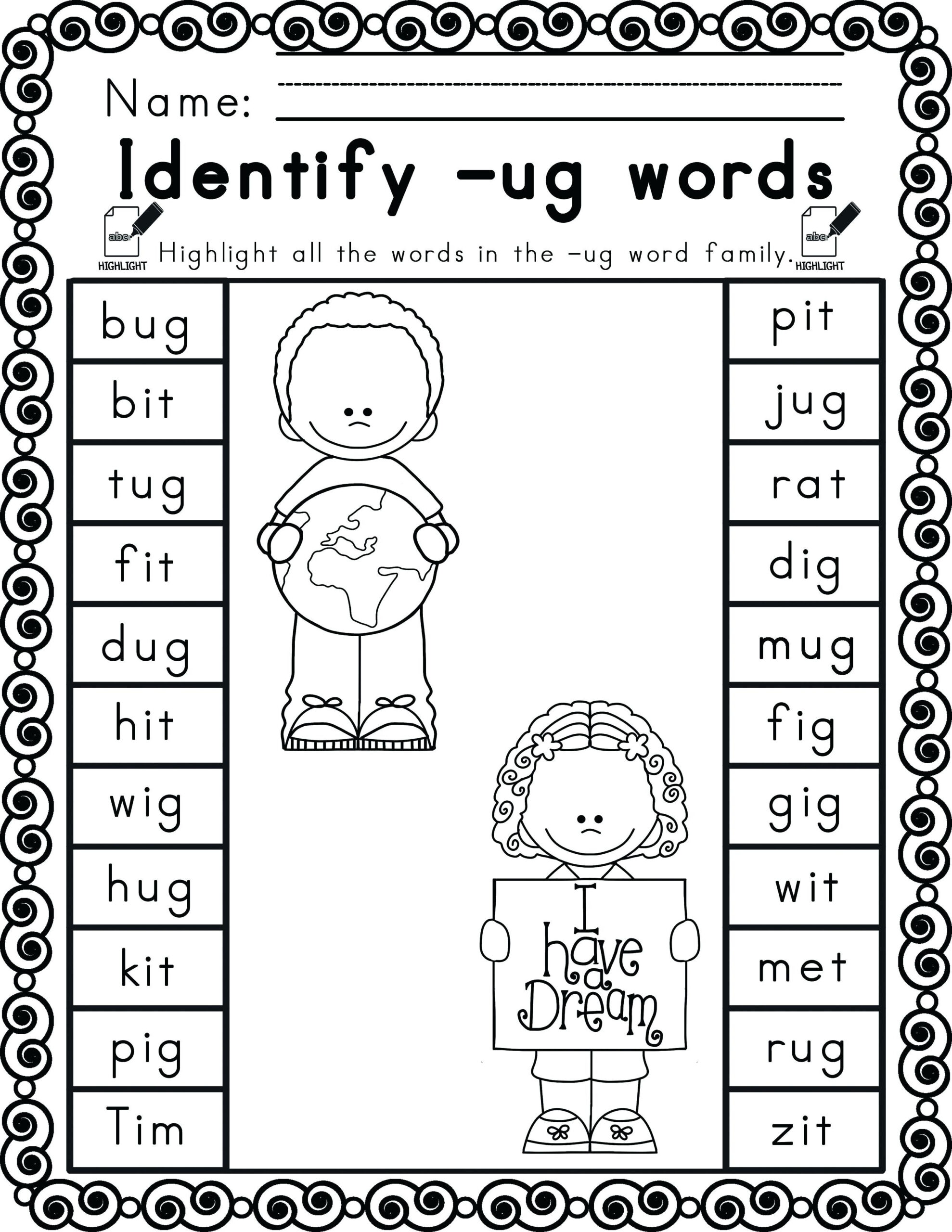 Kindergarten Language Arts Worksheets Db excel