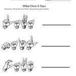 Kindergarten Worksheets Worksheets Sign Language