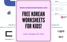 Korean Alphabet Lessons Simple Consonants Free Worksheets For Kids