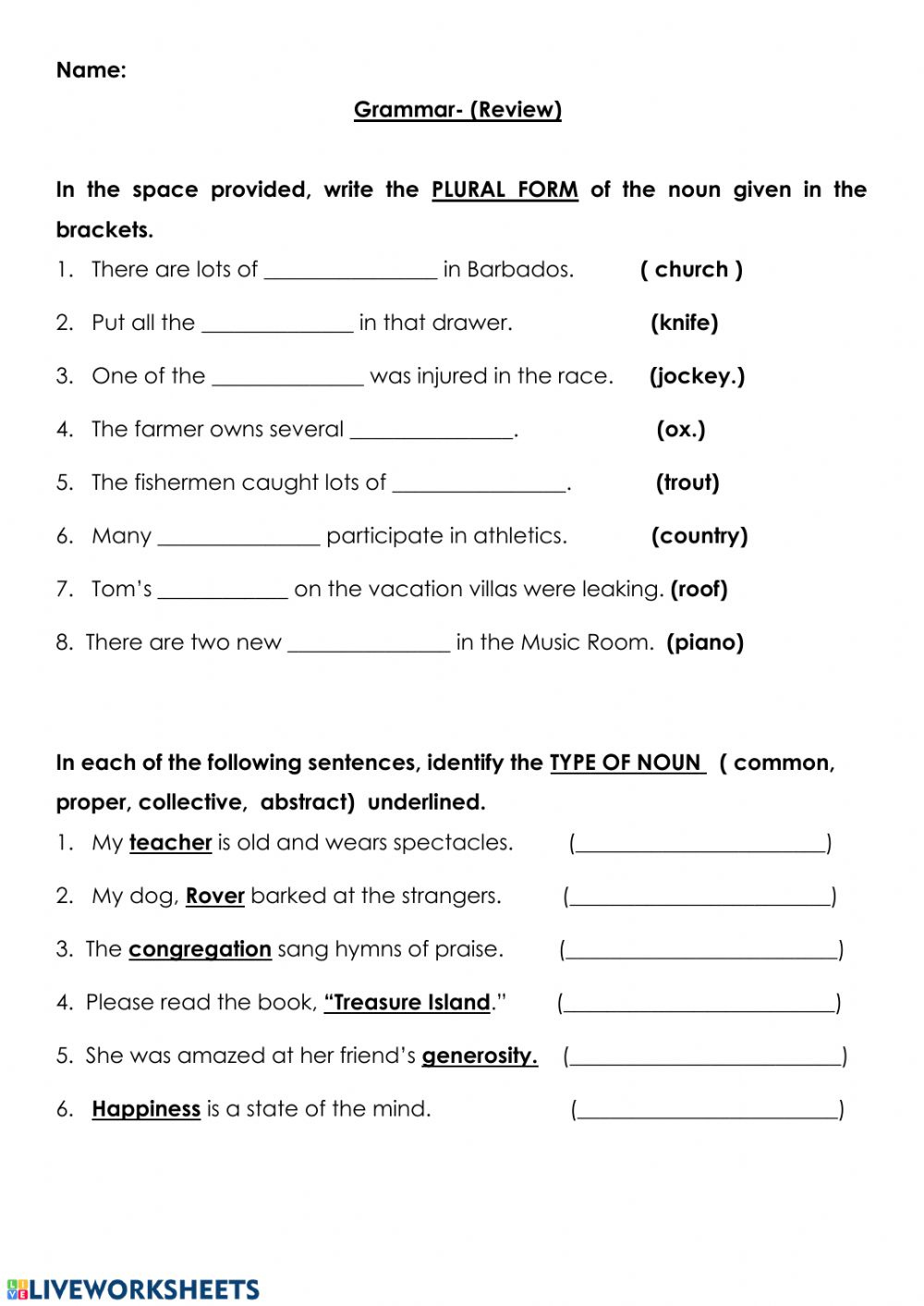 Language Art Worksheet