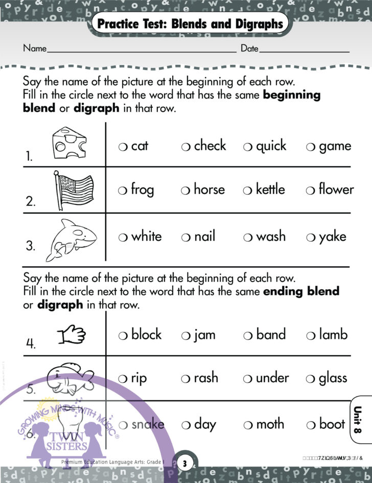 Grade 1 Language Arts Worksheets