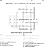 Language Arts Vocabulary Crossword Puzzle WordMint