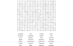 Language Arts Word Search Puzzles Printable Word Search Printable