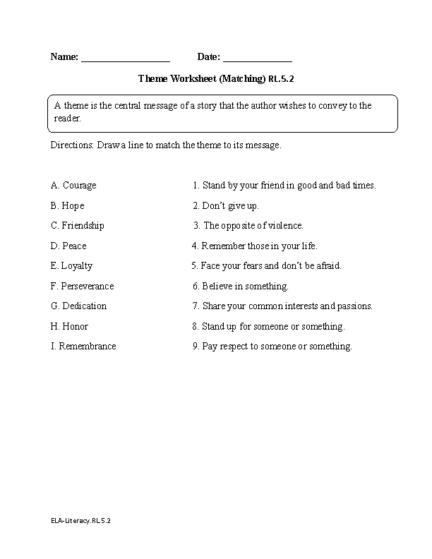 Language Arts Worksheets For 5Th Grade Grade 5 Reading Comprehension 