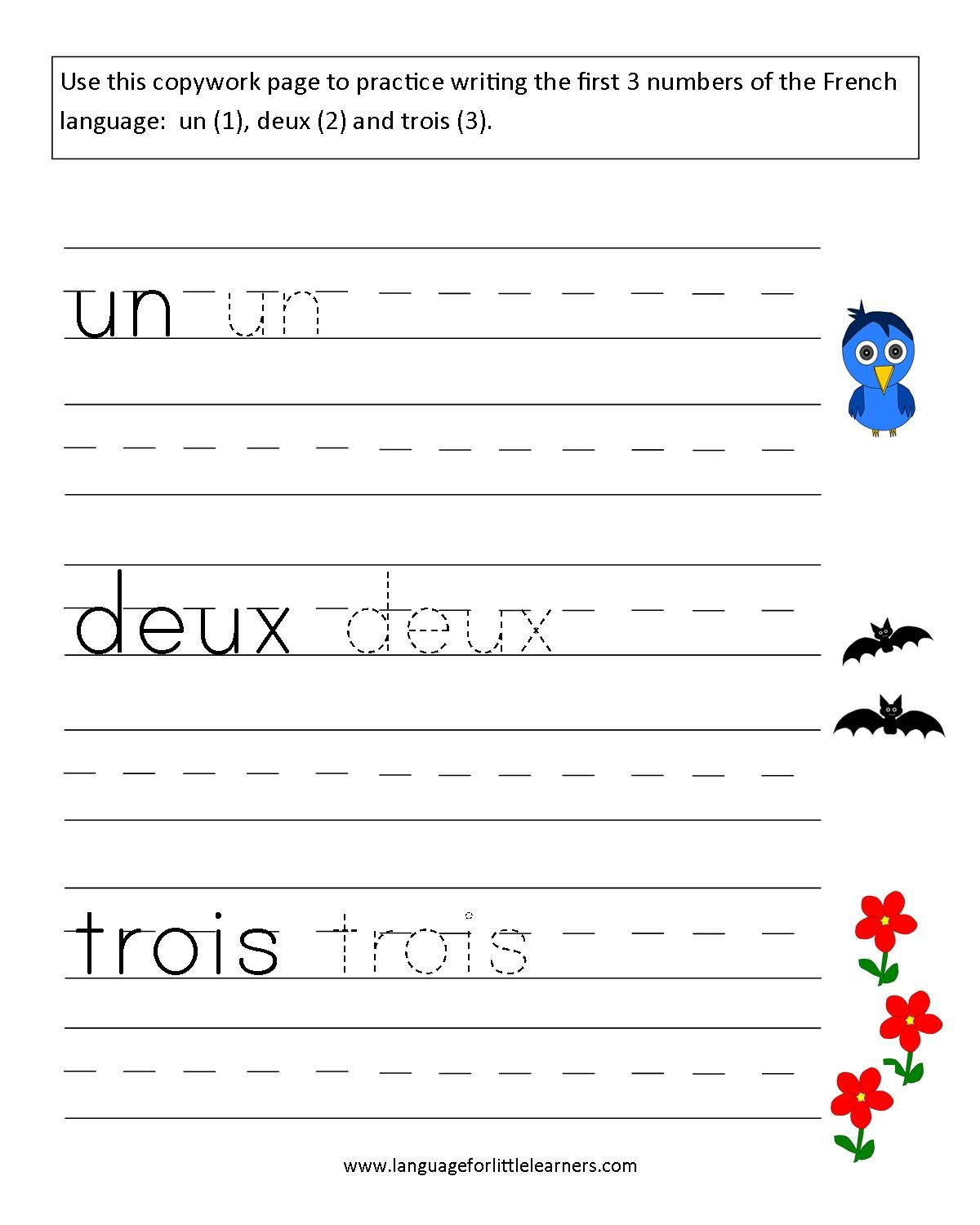 Language For Little Learners November 2011 French Worksheets French 
