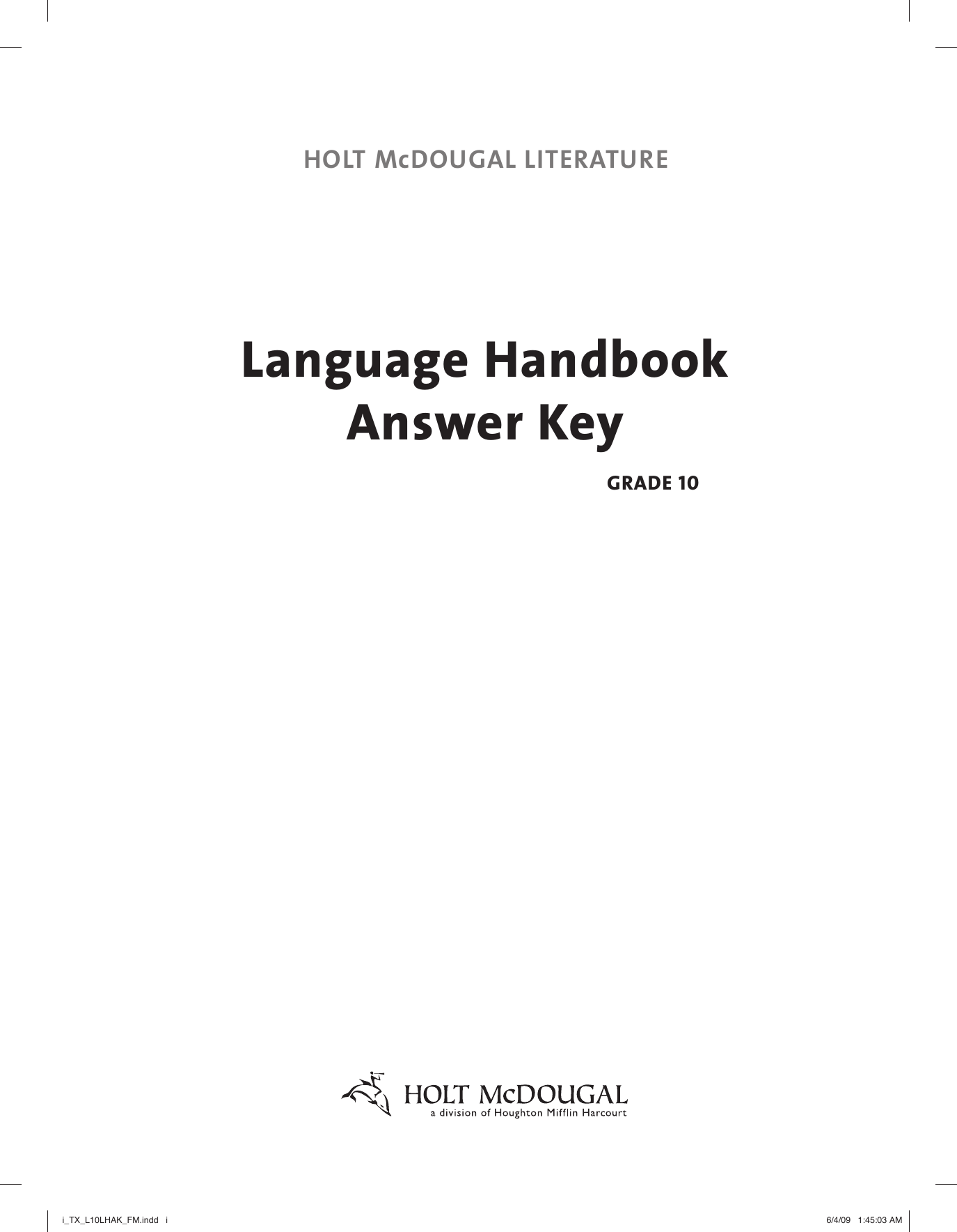 Language Handbook 3 Using Verbs Worksheet 7 Answers