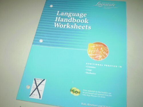 Language Handbook Worksheets Grade 6 Elements Of Literature Series EBay