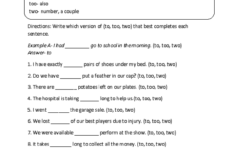 Language Worksheets Homophones Worksheets Language Worksheets