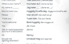 Learn The Basics Of Norwegian With Pronunciation Norway Language