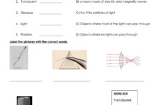 Light Vocabulary Worksheet