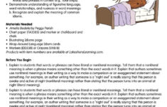 Literal Vs Nonliteral Meanings At Lakeshore Learning 3rd Grade