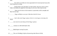 Lord Of The Flies 9 10 Worksheet