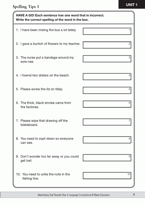 Language Conventions Worksheets
