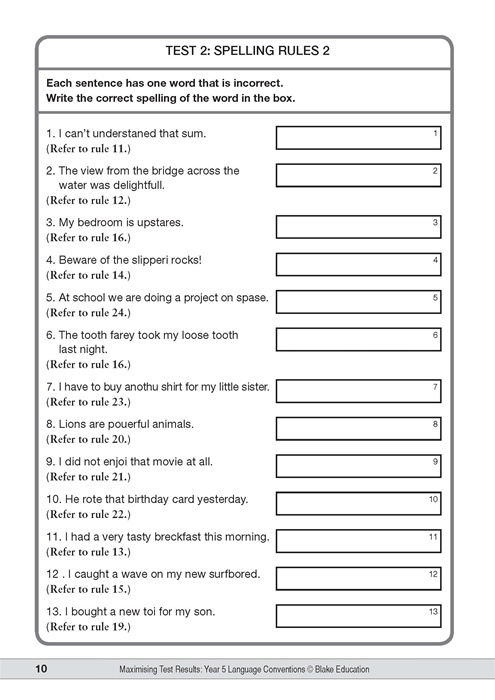 Maximising Test Results NAPLAN Style Literacy Year 5 Language 