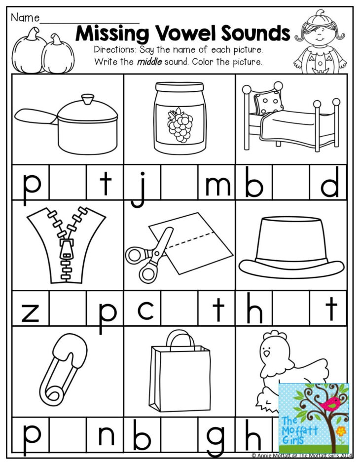 Free Kindergarten Language Arts Worksheets