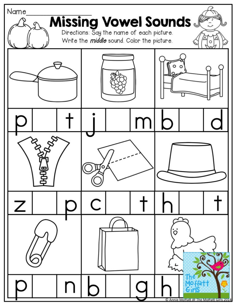 Free Kindergarten Language Arts Worksheets | Language Worksheets