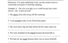 Multiple Meaning Words Worksheets 5Th Grade Db excel