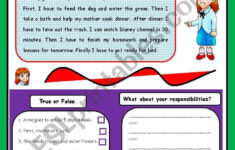 My Responsibilities ESL Worksheet By Thuyhadtd04