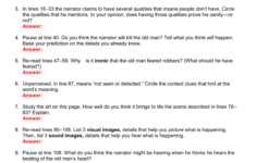 Name The Tell Tale Heart Questions Re