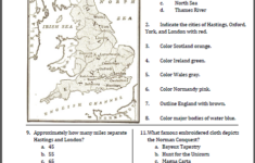 Norman Conquest Map Worksheet Free To Print PDF File