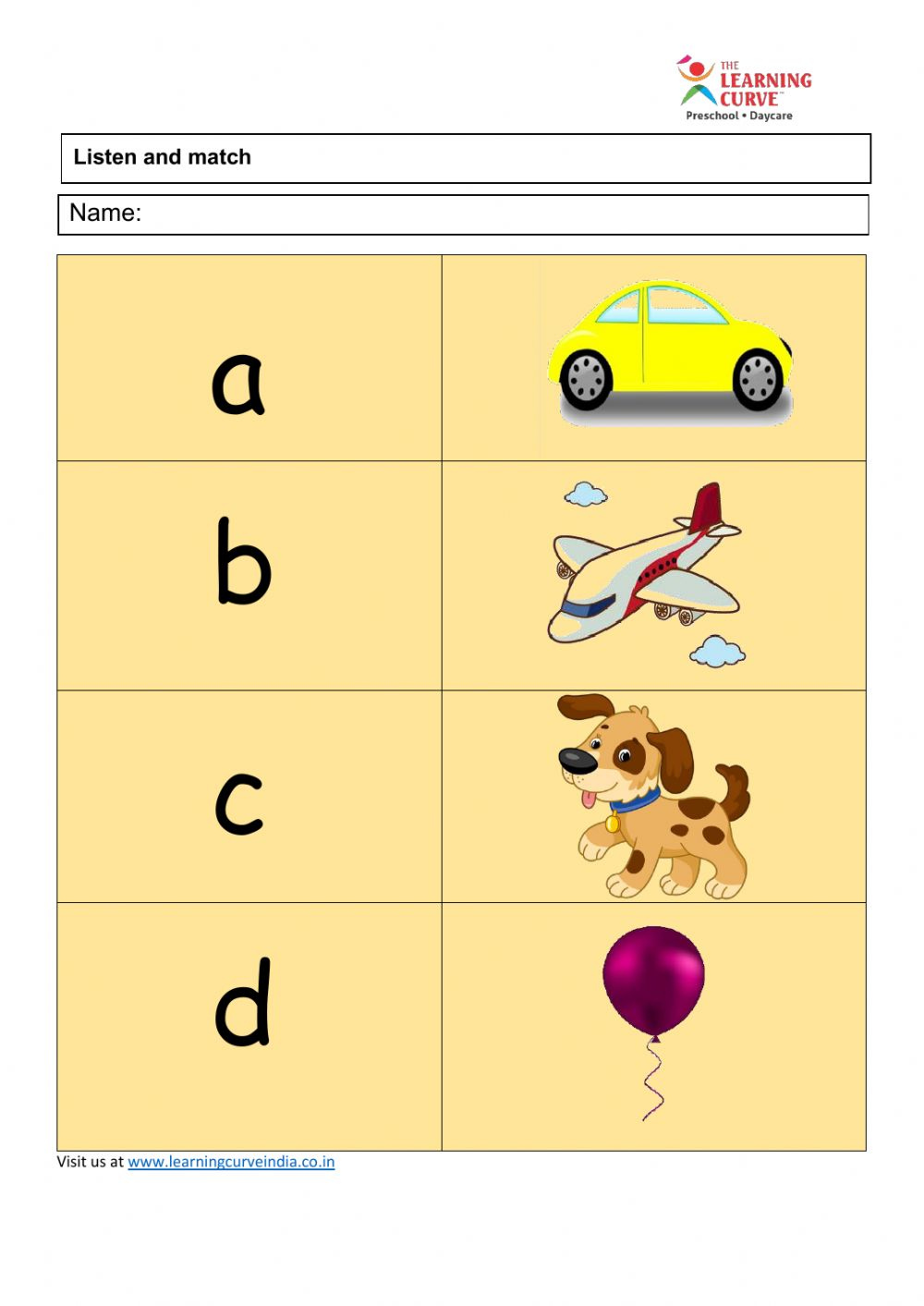Worksheet For Nursery English Language Worksheets