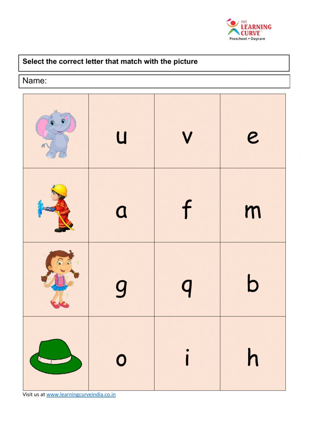 English Worksheets Class Nursery