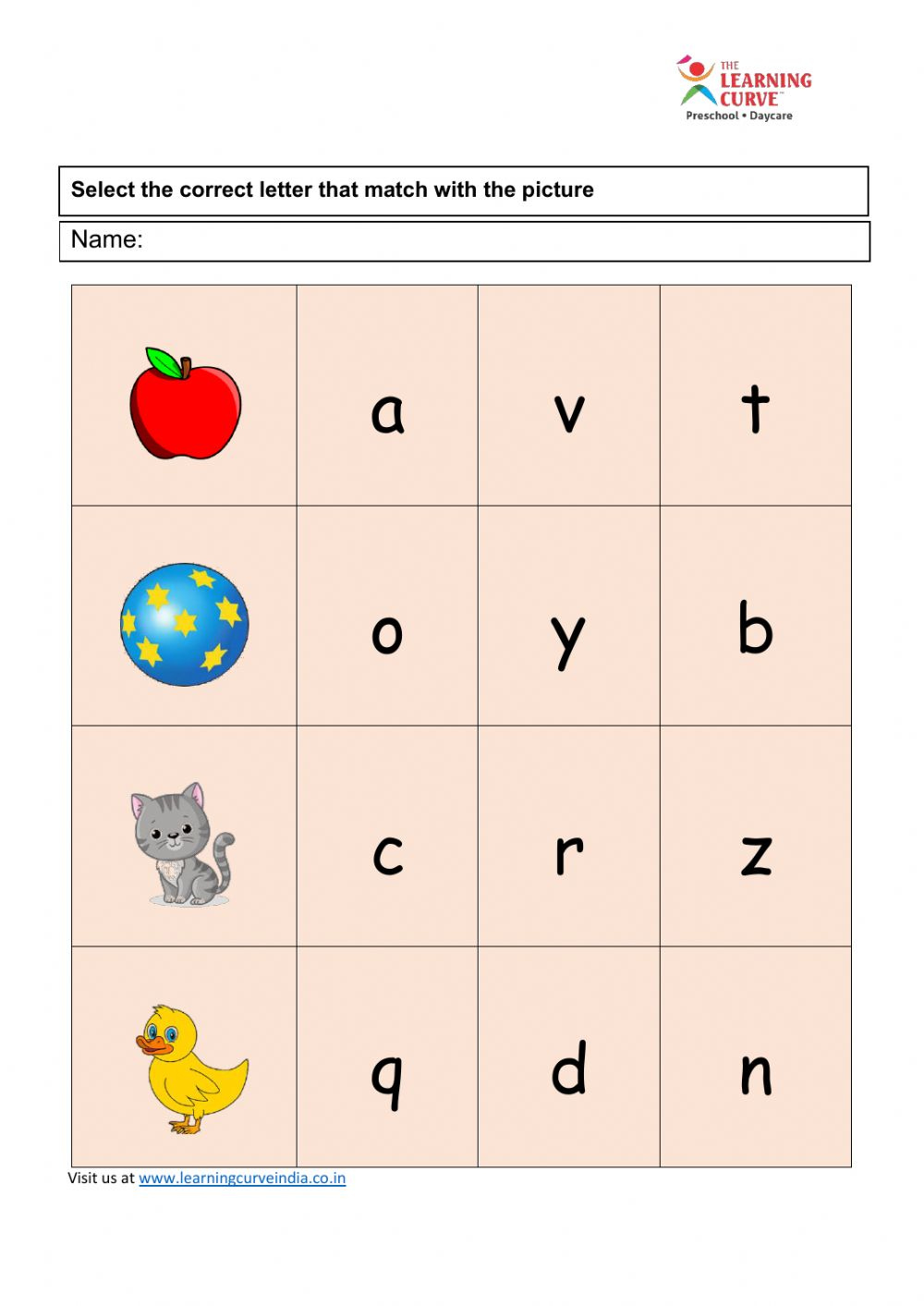 Nursery English Worksheet Final Worksheet