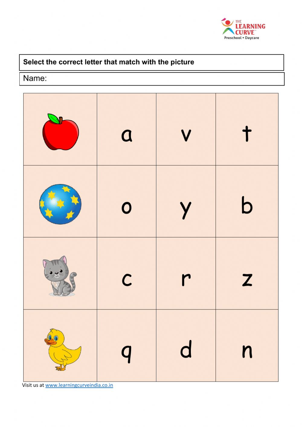 Nursery Class English Worksheet Pdf Free Download