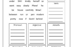 Parts Of Speech Worksheet English Unite Parts Of Speech Worksheets