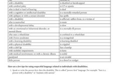 Person First Language