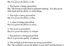 Personification Worksheet 8 Answers Figurative Language Worksheet