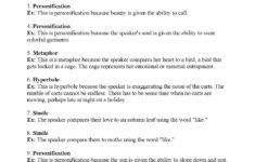 Personification Worksheets 6th Grade Figurative Language Worksheet 6
